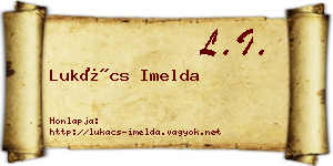 Lukács Imelda névjegykártya
